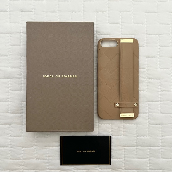IDEAL OF SWEDEN Statement Case iPhone 8Plus Braided Light Camel, Strap Handle - Picture 8 of 10